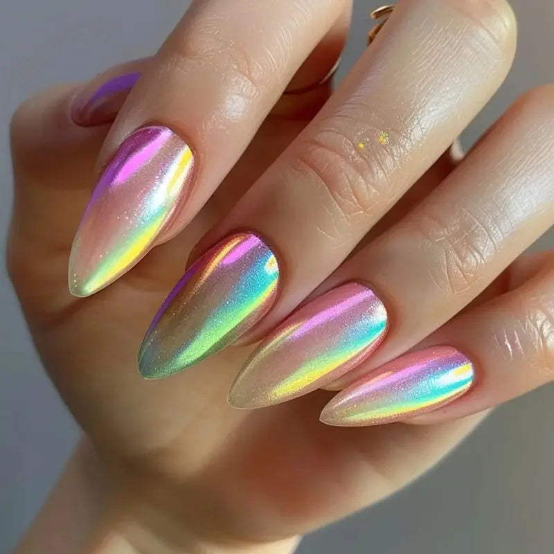 Aurora Holographic Press-On Nails