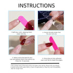 Nude Pink Rhinestone Press-On Nails – Glossy Almond Tips