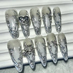 Pink Ombre Glitter Press-On Nails – Sparkly Almond Tips