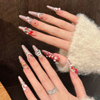 Matte Coffee Brown Press On Nails | Gradient Nude Almond Nails | Neutral Beige False Nails | Minimalist Everyday Nail Set | Christmas Press on Nails 3D