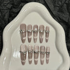 Pink Heart Gradient Press-On Nails – Cute Glossy Almond Tips (10pcs)