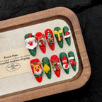 Matte Coffee Brown Press On Nails | Gradient Nude Almond Nails | Neutral Beige False Nails | Minimalist Everyday Nail Set | Christmas Press on Nails 3D