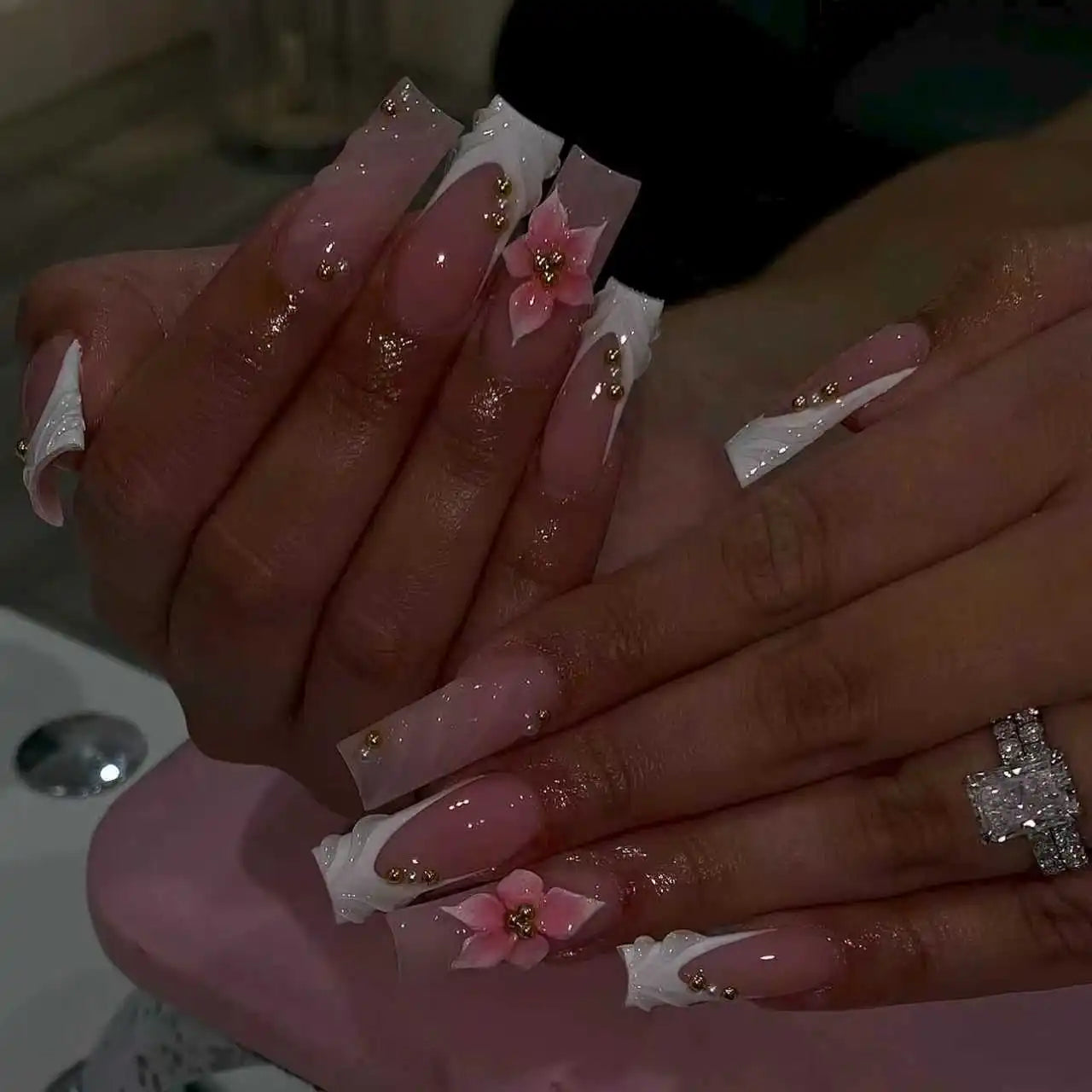 Glow Jelly Press-On Nails – Pastel Gradient Glossy Square Tips