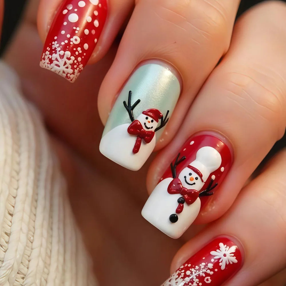 Black Silver Glitter Press On Nails | Sequin Gradient Coffin Nails | Glam Sparkly Fake Nails | Night Out Nail Set | Reusable Tips | Christmas Decoration False Nails