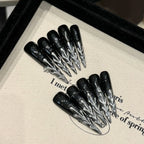 Pink Pearl Cat-Eye Press-On Nails – Shiny Almond Tips (10pcs)