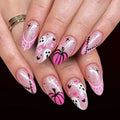 Pink Cute Ghost Nails