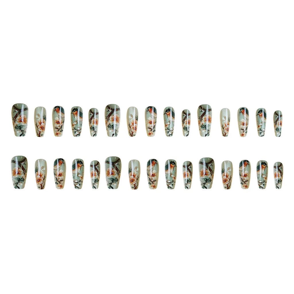 Hot Pink Heart Drip Press On Nails | Chrome Y2K Coffin Nails | Shiny Girly Fake Nails | Bold Long Nail Set