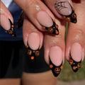 Orange Pumpkin Monster Nails
