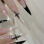 Silver Glitter French Press-On Nails – Sparkly Almond Tips