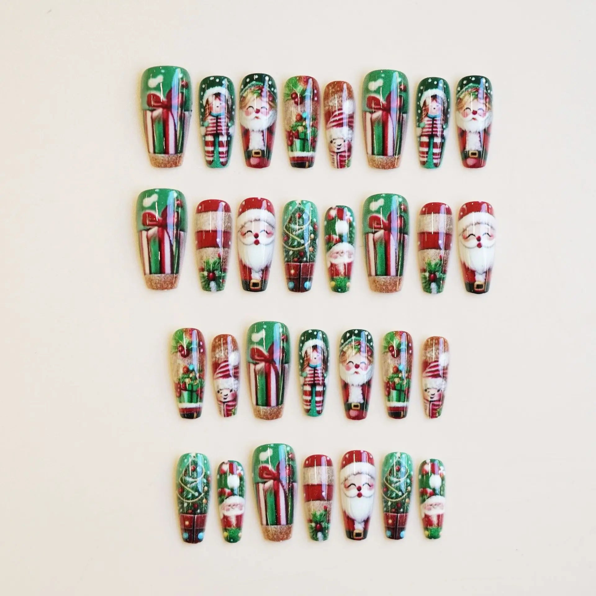 Pastel Pink Press On Nails | Cute Coffin Shape | Handmade Glossy Gel Nails