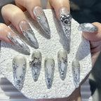 Pink Ombre Glitter Press-On Nails – Sparkly Almond Tips