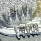 Pink Ombre Glitter Press-On Nails – Sparkly Almond Tips