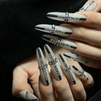 Nude Sheer Ombre Press-On Nails – Glossy Almond Tips (10pcs)